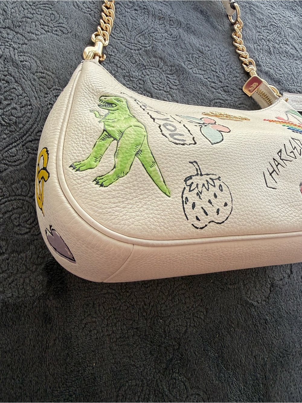 Coach Teri Shoulder & Crossbody Bag With Sketch Print In Chalk Multi CAK17 rex - Picture 8 of 16